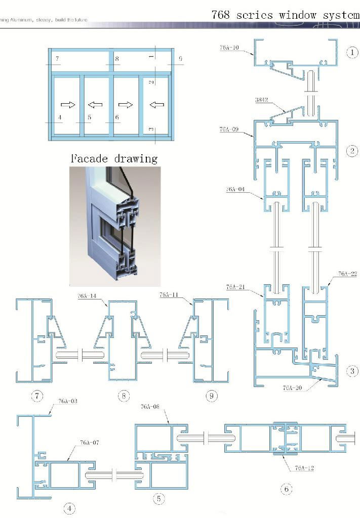 double glazed sliding window powder coating 2