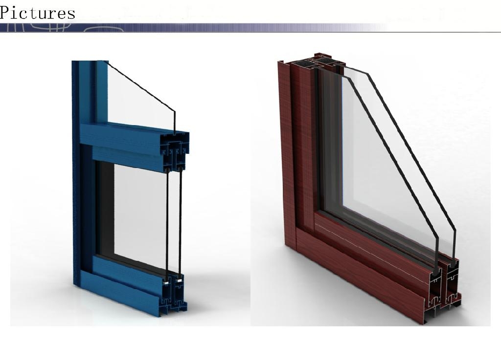 powder coated aluminium sliding window section 2