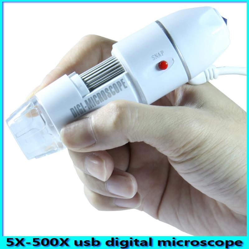 5X-500X handheld adjustable digital zoom microscope 500X with measuring microsco 3