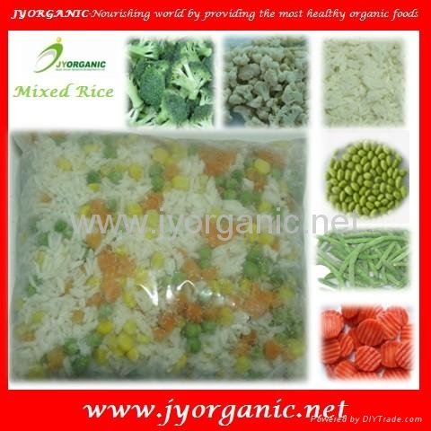 Frozen mixed organic rice and vegetables