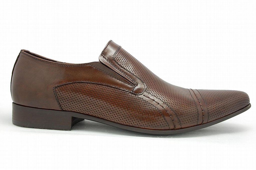 perforated leather dress shoes for men 2