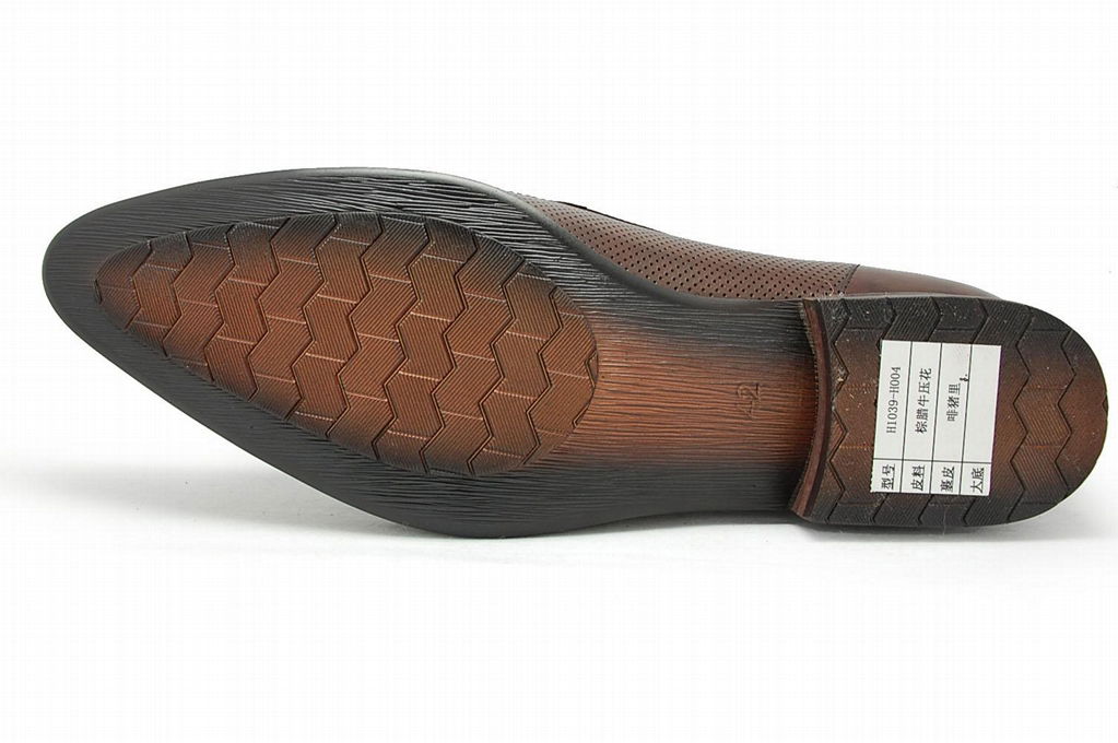 perforated leather dress shoes for men 4
