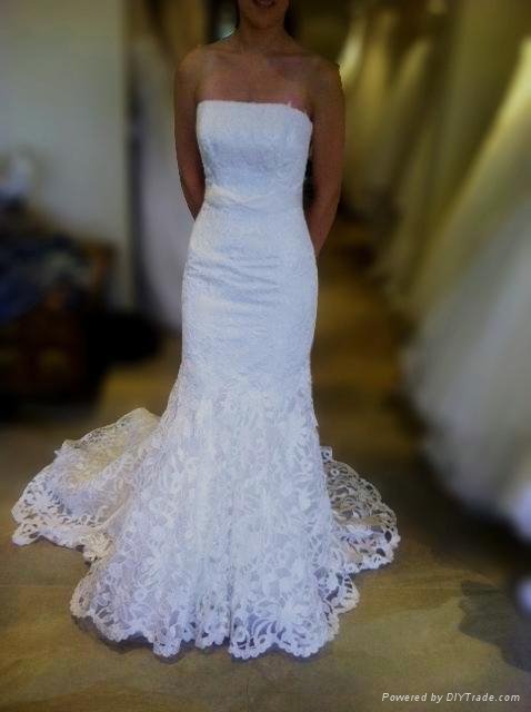 superior elegant unique lace mermaid wedding dress 2013 2
