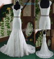 ivory color french lace mermaid wedding dress designer wedding dress 2013 1