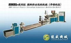 Plastic extruding and granulating