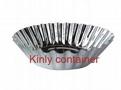 small round bakery aluminium foil container