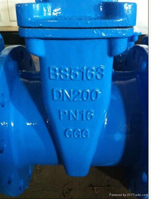 Cast Iron No-rising BS Resilient seated gate valve 2
