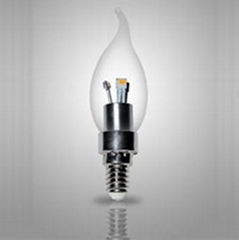 More energy-efficient 3W-E14-LED Bent-tip Bulb