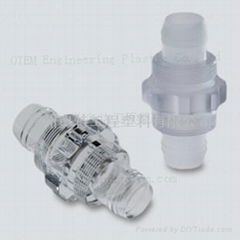 PC plastic white and translucent thread connector