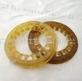 PES engineering plastic light brown and translucent round gear rack