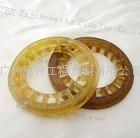 PES engineering plastic light brown and translucent round gear rack