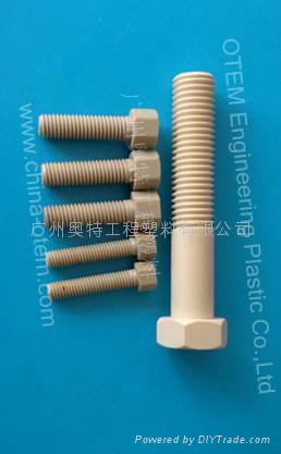 PEEK engineering plastic hex bolt