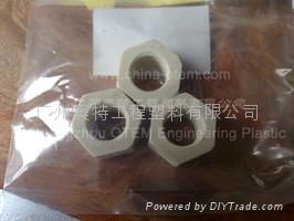 PEEK engineering plastic hex bolt 4