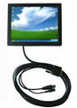 8 Inchs Metal Cover VGA Monitor with Touch Screen for IPC Display 1