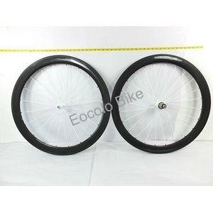 carbon bike 3k Glossy Wheelset with White Powerway R13 hubs and 44 pcs White CN 