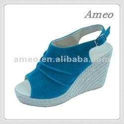 Girls 10 inch high heel blue sandals  