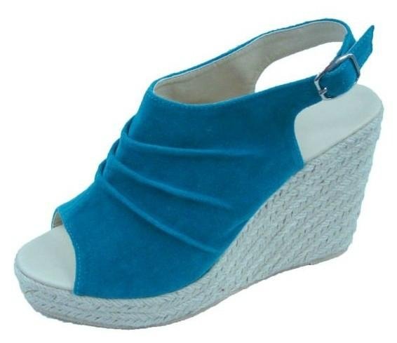 Girls 10 inch high heel blue sandals   2
