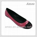 Beautiful flat ballerina shoes with lace toe cap for women  2