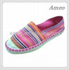 Women Knittin Fabric Espadrille Shoes 