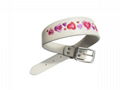 pu Dog Collar embroidered sakura 2