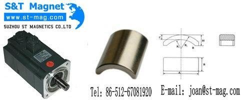 NdFeB 35SH, Ni coated,permanent magnet,segment,use in Servo MOTOR 3