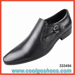 wholesale simple design dress shoes with a special button for men