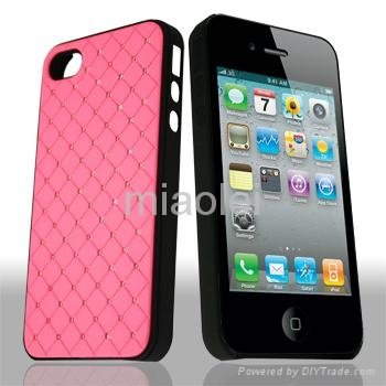 Bling plating Back Case for iphone 4, phone cover 5