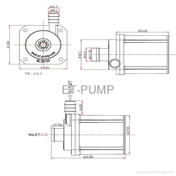 BL36-03 series dc pump for water heating mattress in Korea 3