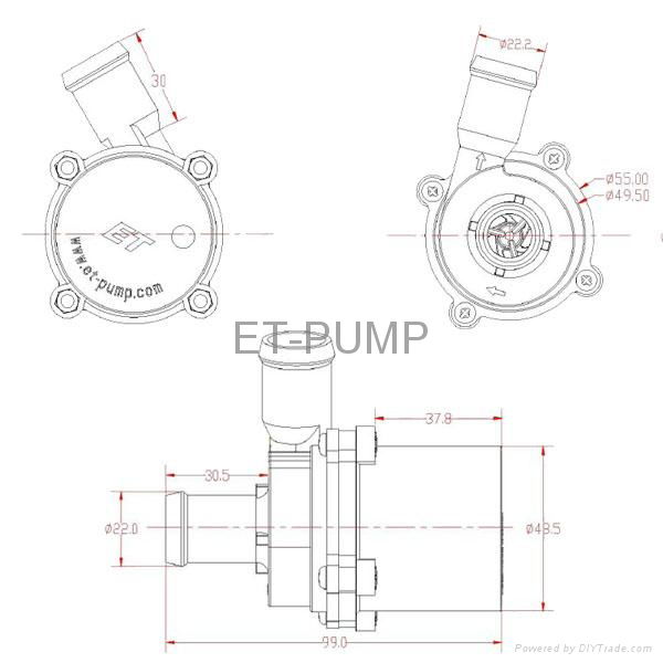 BL45-02 Series 12V micro dc pump for Car Water circulation system 2