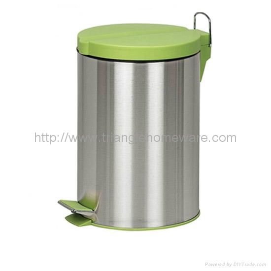 20 Litre Stainless Steel Flat Top Step Trash Can 2