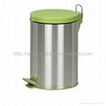 20 Litre Stainless Steel Flat Top Step Trash Can 2