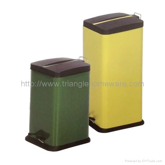 12 Litre Square Pedal Trash Waste Garbage Bin  2