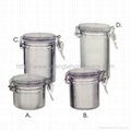 4" Canister with Airtight Lid and Clamp 3