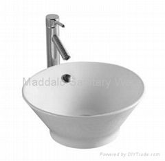 White Ceramic Countertop Vessel Sink Lavatory Basin