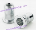 Flat head knurled body aluminium rivet