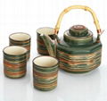 Bamboo Handle Traditional Tea Set 1