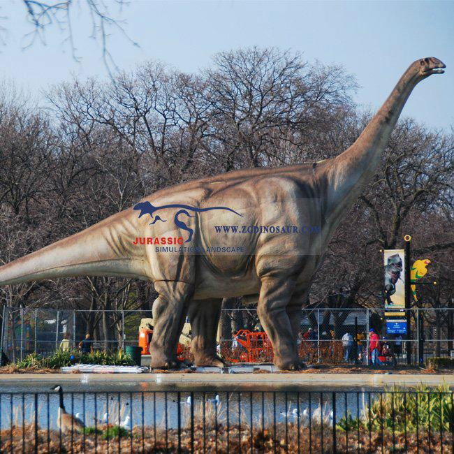 Outdoor Playground Model Life Size Fiberglass Dinosaur  2