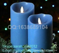 LED Candles Round Pillar Real Wax Candles 5/7/9 Inch