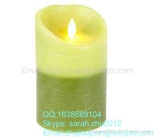 LED Candles Round Pillar Real Wax Candles 5/7/9 Inch 2
