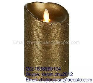 LED Candles Round Pillar Real Wax Candles 5/7/9 Inch