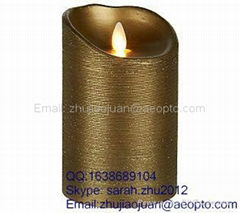 LED Candles Round Pillar Real Wax Candles 5/7/9 Inch