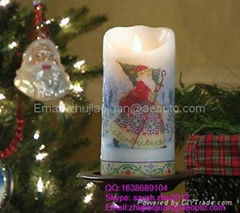 LED Candles Round Pillar Real Wax Candles 7 Inch