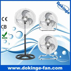 100% copper wire 18 inch Industrial Stand Fan 3 in 1