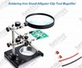 Soldering Iron Stand Alligator Clip Tool Magnifier