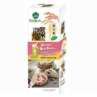 Puffed Rice Cake- Strawberry & Corn Flakes (Box)