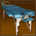 portable 2-section wooden massage table