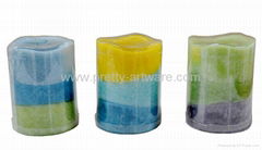 3"x4" Flameless 3-Layer Mottled LED Candle