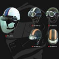 Leather Motorcycle Scooter Half Helmet TN-8617 Top Sale 3