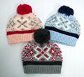 knitted jacquard hat  1