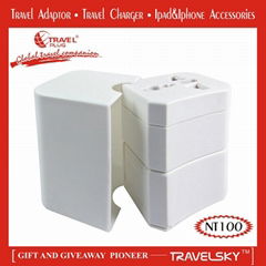 2012 Worldwide Travel All-in-1 Universal Adapter Multiple Plug(NT100)